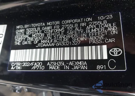 2024 Toyota Crown Xle from USA, damaged, VIN JTDAAAAF6R3021327